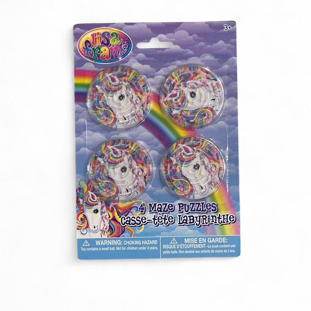 NOS NIP Lisa Frank Unicorn Maze Puzzles Party Favors